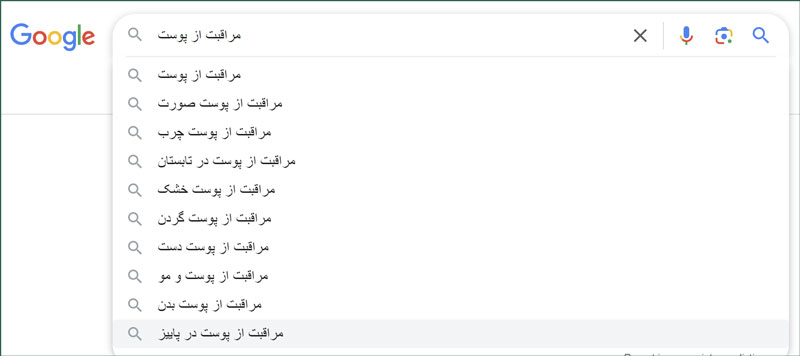 پیشنهادات کلمه‌ کلیدی توسط گوگل